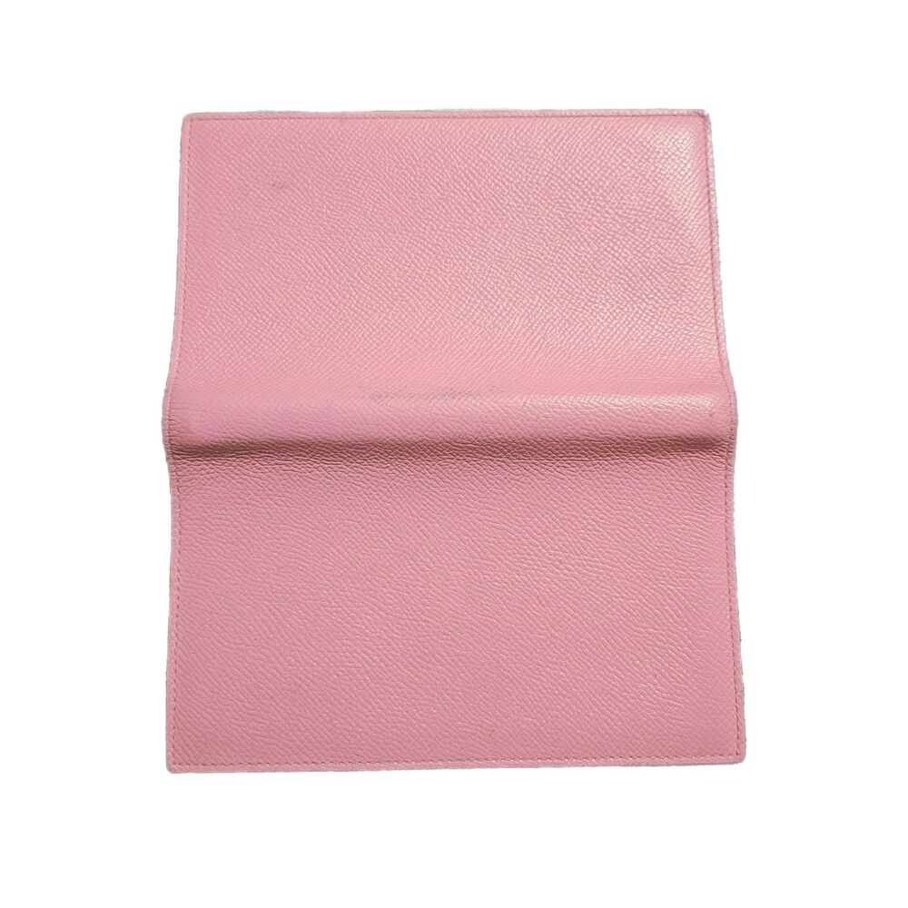 Hermès Epsom Leather Long Wallet Bubblegum Pink Slim Bifold Boxed VGUC - Picture 5 of 12